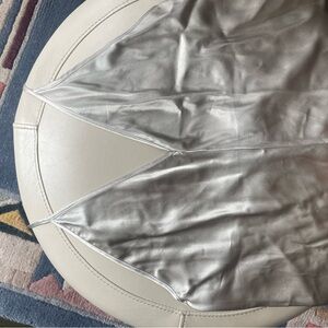 Silver Satin open back halter top